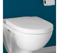 Villeroy & Boch Abattant WC O.Novo 9M396101 sans fermeture amortie, charnières inox blanc alpin