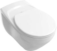 Villeroy & Boch O.Novo WC siège 88246101 blanc, tige de charnière chromée