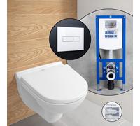 Villeroy & Boch O.novo Compact Pack complet cuvette suspendue et bâti-support neeos,, 5688HR01+16601WH#SET,