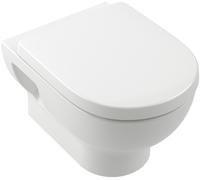 Villeroy & Boch O.Novo cuvette wc avec abattant à descente lente suspendue sans bride avec vortex blanc brillant 5C39CLR1