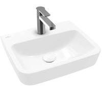 Villeroy und Boch O.novo lave-mains 43444601 45 x 37 cm, carré, avec trou pour robinetterie, sans trop-plein, blanc