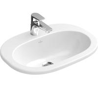 Villeroy & Boch O.Novo lavabo à poser 416156R1 56 x 40,5 cm, Ceramicplus blanc, avec trou pour robinetterie