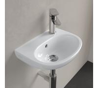 Villeroy und Boch O.novo lavabo 43403R01 36x27,5cm, ovale, avec trop-plein, trou à droite percé, blanc