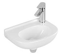 Villeroy & Boch O.novo Compact Lave main 36x27.5cm sans trop plein avec trou pour robinetterie perçable ceramic+ Blanc 53603701