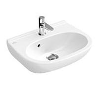 Villeroy & Boch O.novo - Lave-mains compact 360x275mm avec 2 trous de robinets pré-percés sans trop-plein blanc avec CeramicPlus