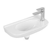 Villeroy & Boch O.novo - Lave-mains compact 500x250mm avec 2 trous de robinets pré-percés sans trop-plein blanc sans CeramicPlus