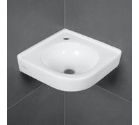 Villeroy und Boch O.NOVO Compact coin lave-mains 73103301 longueur de pied 32 cm, trou de robinetterie 2000 , sans trop-plein, blanc