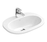 Villeroy & Boch O.Novo lavabo 416157R1 blanc c-plus, 56x40,5cm, sans trop-plein, avec trou pour robinet