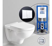 Villeroy & Boch O.novo Pack complet Cuvette suspendue et bâti-support neeos,, 5660HRR1+16791WH#SET,