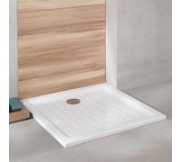 Villeroy & Boch O.Novo Villeroy & Boch douche 60601001 100 x 100 x 6 cm, blanc , avec surface de bosses