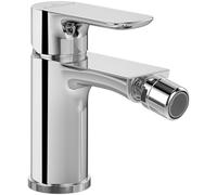 Villeroy & Boch O.novo Robinet de bidet monocommande avec tige de traction et cartouche en céramique, mitigeur de bidet économe en eau, hauteur du bec 75 mm, rond, chromé