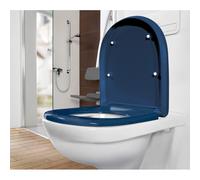 Villeroy & Boch O.novo Vita abattant de WC - avec abattant avec SoftClose avec bord de préhension avec QuickRelease bleu 9m67s1p1