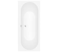 Villeroy &amp Boch Oberon 2.0 Duo baignoire rectangulaire, encastrÃ©e, QuarylÃÂ®, 1700 x 750 mm, UBQ170OBR2DV, Coloris: Blanc de pierre - UBQ170OBR2DV-RW