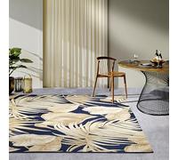 Villeroy & Boch Oktavie Tapis d'intérieur et d'extérieur Moderne tissé à Plat - Design Feuilles de Palmiers - Certifié Öko-Tex - Résistant aux intempéries et aux UV - pour Balcon, terrasse, Jardin -