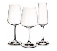 Villeroy & Boch Ovid Ensemble De 12 Pièces Rouge Blanc Flute Cristal