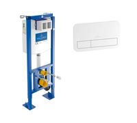 Villeroy & Boch Pack Bâti-support autoportant avec plaque de commande 3/6L ViConnect - Blanc mat