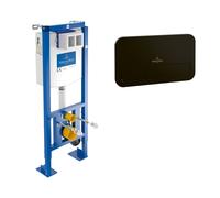 VILLEROY & BOCH Pack Bâti-support autoportant avec plaque de commande 3/6L ViConnect - Noir mat