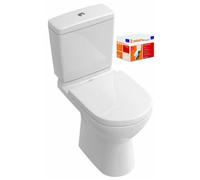 VILLEROY & BOCH - Pack WC O.novo sans bride sur pied - sortie horizontale et abattant Quick Release et Soft Closing - Céramique