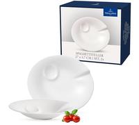 Villeroy & Boch Pasta Passion Assiettes à spaghetti, Lot de 2, Dimensions : 30,7 x 26,3 x 5,7 cm, Porcelaine Premium, Blanc