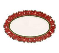 Villeroy & Boch Toy's Delight Plat de service moyen, Porcelaine Premium, Rouge