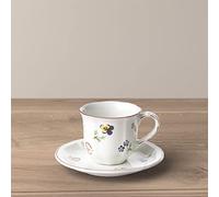Villeroy & Boch Petite Fleur Tasse à café Moka Espresso 100 ml avec soucoupe 13 cm Porcelaine