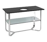 Villeroy & Boch plaque de Antheus avec cadre B06401RP, 120x75x57cm, Nero Marquina, trou pour robinet