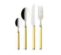 Villeroy & Boch Play! Sunny Day Couverts de table pour 6 personnes, 24 pièces, Inox, Manche en plastique jaune