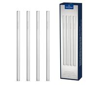 Villeroy & Boch - Purismo Bar, pailles en verre longues, ensemble de 4 pièces, 20 cm, cristallin