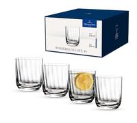 Villeroy & Boch - Rose Garden Gobelet à Eau Set 4 Pièces Transparent, Garanti Lave-Vaisselle, Verres à Jus et Soda, Verre à Boire, Set de Verres, Ensemble de Verres, Cristallin
