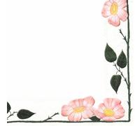 Villeroy Boch-Serviettes & Lot de 20 cartons - 33 x 33 cm - 25 x 25 cm-Rose Sauvage, Lunch 33 x 33 cm