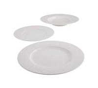villeroy&boch set 12 pz.basic white composto da 4 piatti cm 27 piatti fondi cm 24 piatti frutta cm 22.