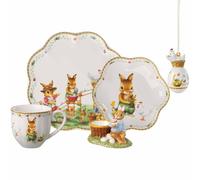 Villeroy & Boch - Set Annual Easter Edition 2026 coloré - Pâques : gobelet, assiette, bol, coquetier et ornement - Céramique de Pâques - Objet de collection limité - Porcelaine de qualité supérieure