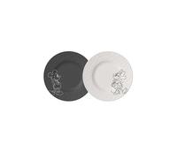 Villeroy & Boch – Set de 2 assiettes à dessert Manufacture Mickey Mouse 21,7 cm Noir/Blanc noir