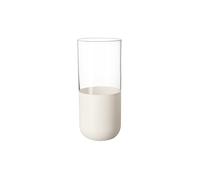 Villeroy & Boch - Manufacture Rock blanc Ensemble de verres longdrink, 4 pièces. Ensemble de verres pour cocktails et mocktails, 300 ml, Verre en cristal, Aspect ardoise blanc mat