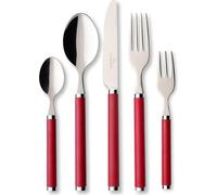 Villeroy & Boch Play! Red Roses Couverts de table pour 6 personnes, 30 pièces, Inox, Manche en plastique rouge