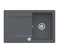 Villeroy & Boch Siluet évier encastrable 333402i4 avec garniture de vidage et actionnement excentrique, Graphit