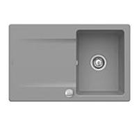 Villeroy & Boch Siluet évier encastrable 333402RW avec garniture de vidage et actionnement excentrique, Stone White