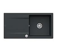 Villeroy & Boch Siluet évier encastrable 333602i4 avec garniture de vidage et actionnement excentrique, Graphit
