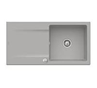 Villeroy & Boch Siluet évier encastrable 333602KD avec garniture de vidage et actionnement excentrique, Fossil