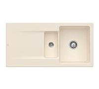Villeroy & Boch Siluet évier encastrable 333702FU avec garniture de vidage et actionnement excentrique, ivoire