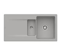Villeroy & Boch Siluet évier encastrable 333702KD avec garniture de vidage et actionnement excentrique, Fossil