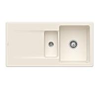 Villeroy & Boch Siluet évier encastrable 333702KR avec garniture de vidage et actionnement excentrique, Crema