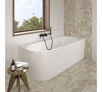 Villeroy & Boch Somera Baignoire d’angle, avec tablier, angle à droite, avec trop-plein rond L: 180 l: 80 cm, UBQ180SOM9CR00VD01,