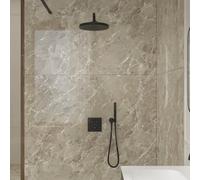 Villeroy & Boch Somera Ensemble de douche avec mitigeur thermostatique, corps d'encastrement, douche de tête et set de douchette, TVS136004000K5#Set1,