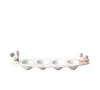 Villeroy & Boch Spring Awakening Coquetier Coq et Poule, 31x12 cm, Porcelaine, Jaune/Vert/Rose