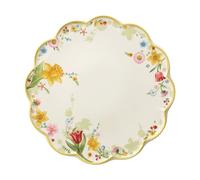Villeroy & Boch - Spring Awakening Plat De Service À Gâteau 33 Cm, Garanti Lave-Vaisselle, Présentoir À Gâteau, Décorations De Pâques, Pâques Décoration, Déco De Pâques, Porcelaine, Blanc/Multicolore