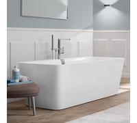 Villeroy & Boch Baignoire Squaro Edge UBQ180SQE7PD UBQ180SQE7PDV01 1800x800x450 mm blanc En ilôt