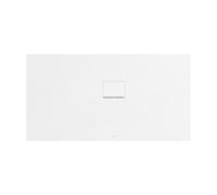 Receveur de douche Villeroy & Boch Squaro Infinity UDQ1580SQI2RVRW 150 x 80 x 4 cm, Blanc Pierre, installation en angle contre le mur