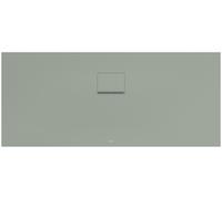 Villeroy & Boch Squaro Infinity receveurs de douche, Quaryl, rectangulaire, côté long coupé au mur, montage universel, recoupable, 1600x700x40mm, UDQ1670SQI2BV-R8, Couleur: Morning Green