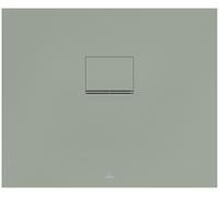 Villeroy & Boch Squaro Infinity receveurs de douche rectangulaire, côté long coupé au mur, montage universel, recoupable, 900x750x40mm, UDQ9075SQI2BV-R8, Couleur: Morning Green